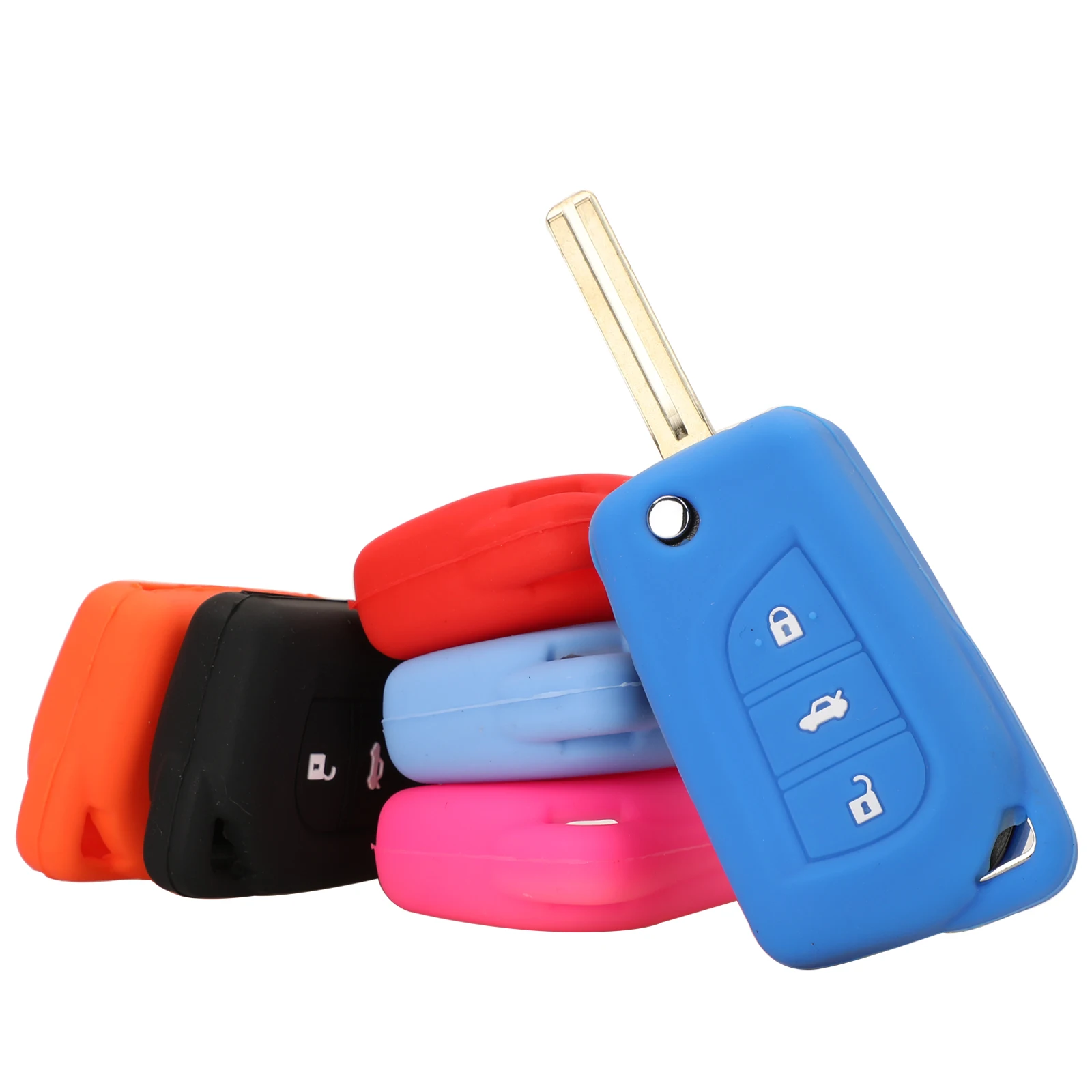 Новый силиконовый чехол книжка с 3 кнопками и дистанционным управлением для Toyota