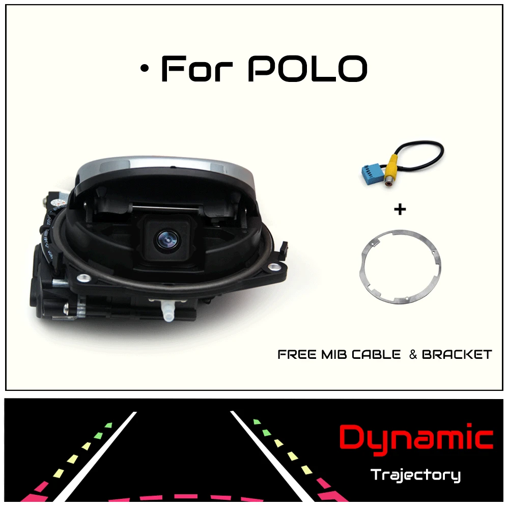 RCA Polo Dynamic Trunk Handle Logo Trajectory Reverse Camera Badge HD Dynamic Rear Camera For VW golf 5 6 7 Polo 6R GTI B6 B7 B8 passat CC Eos - Название цвета: RCA Polo Dynamic