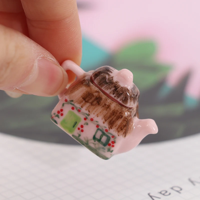 

Lovely Porcelain Cup Water Kettle Tableware 1/12 Miniature Dollhouse Miniatures Kitchen Toy Dollhouse Accessories