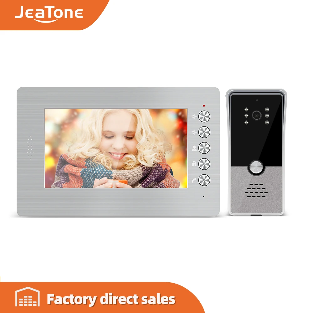Jeatone 7 ''видео домофон 600TVL широкоугольный угол обзора/дневное и ночное видение