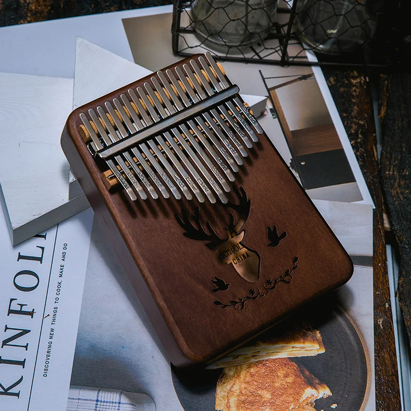 Kalimba 17 клавиш красное дерево большой палец пианино mbira музыкальный инструмент