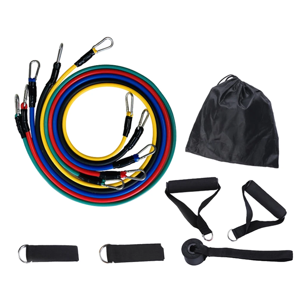 Эспандеры для йоги пилатеса набор эспандеров (11 шт.) упражнений | Спорт и