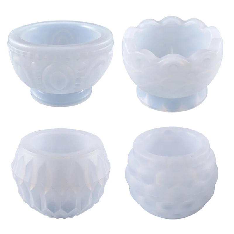 

Flowerpot Plant Pot Epoxy Resin Mold Candlestick Candle Holder Silicone Mould DIY Crafts Home Decorations Casting Tools