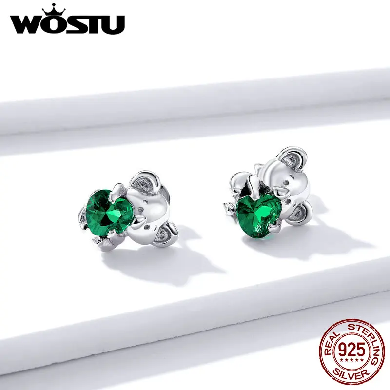 Женские серьги-гвоздики из серебра 100% пробы с цирконом | Украшения и аксессуары