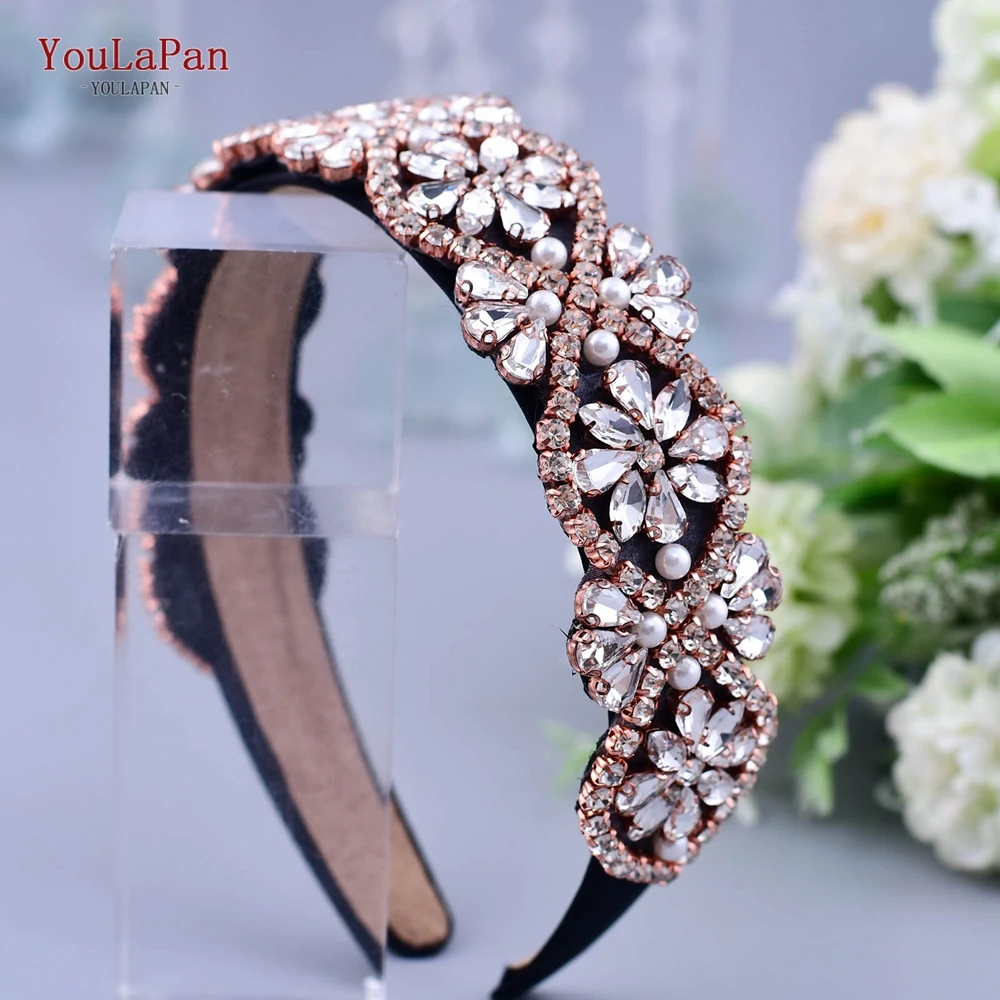 

YouLaPan S453-D Luxury Rhinestone Baroque Headhoop Hair Jewelry Rhinestone Vintage Style Headband Bridal Headwear Princess Crown