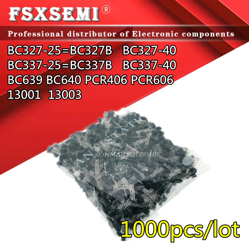 1000 шт Φ BC327B BC327-25 BC337B BC327-40 BC639 BC640 PCR406 PCR606 MJE 13001 13003 транзистор TO-92