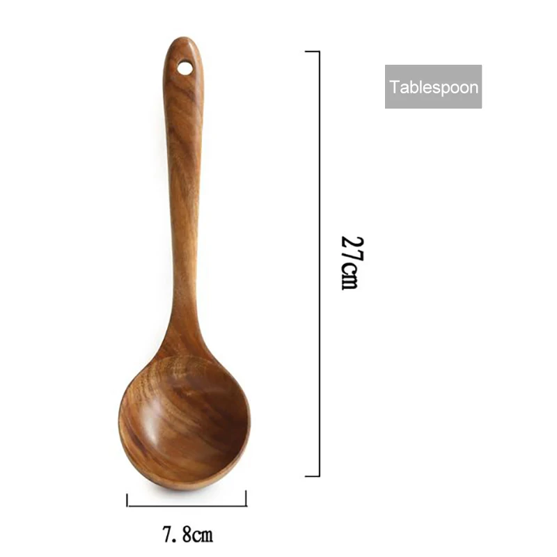 Тиковый деревянный изогнутый ложки супа дуршлаг в форме ложек шпатель маленькая