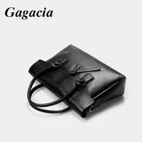 GAGACIA Business Womens Briefcase Bag Woman Genuine Leather Laptop Handbag Work Office Ladies Crossbody Bags For Women Handbags