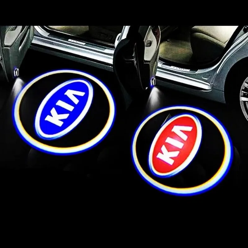 2X светодиодный проектор для двери автомобиля с логотипом KIA Soul Telluride Seltos Sedona