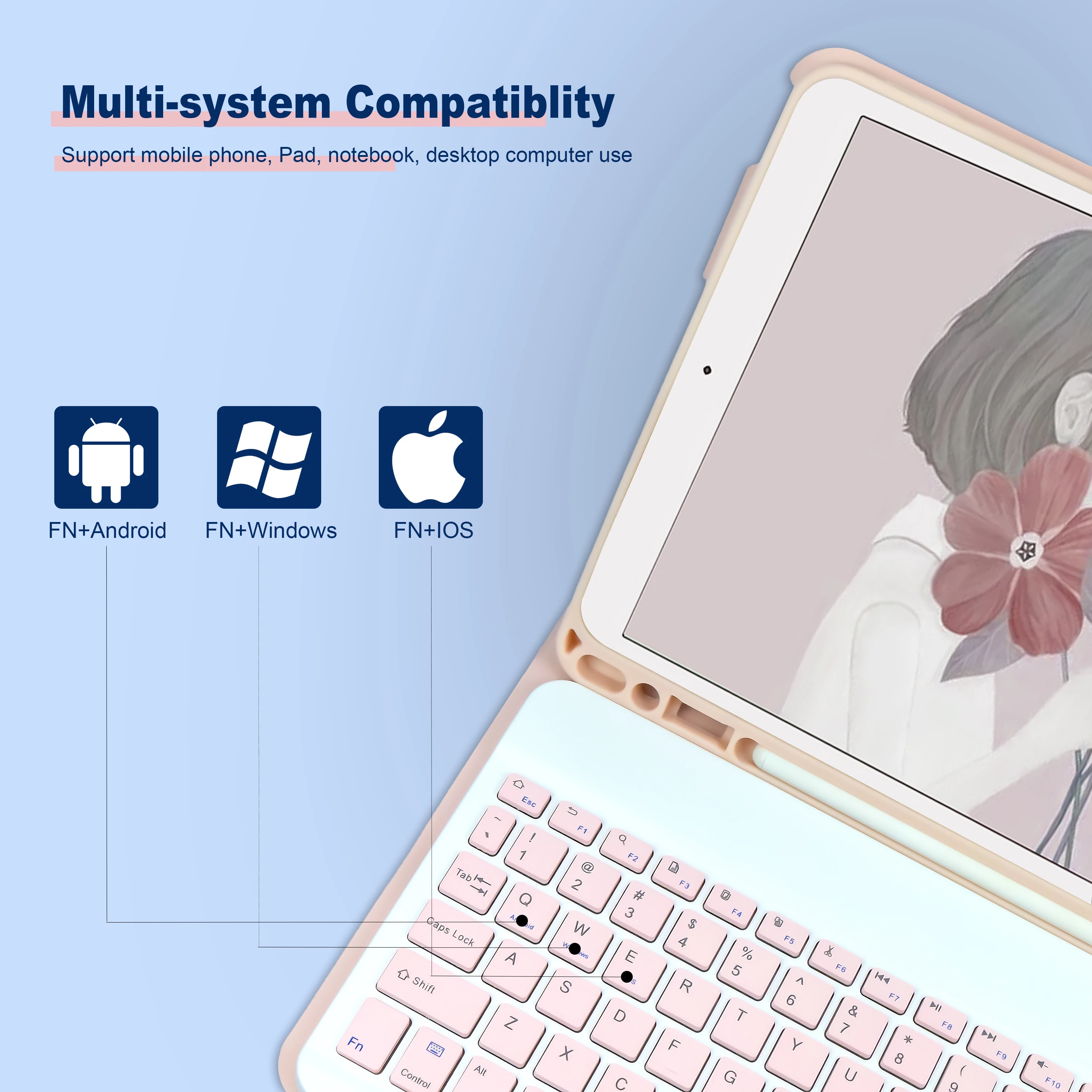 Беспроводная клавиатура и мышь Magic для iPad Pro 11 чехол 2021 2020 Air 4 10 2 7 8 5 6 поколения 3