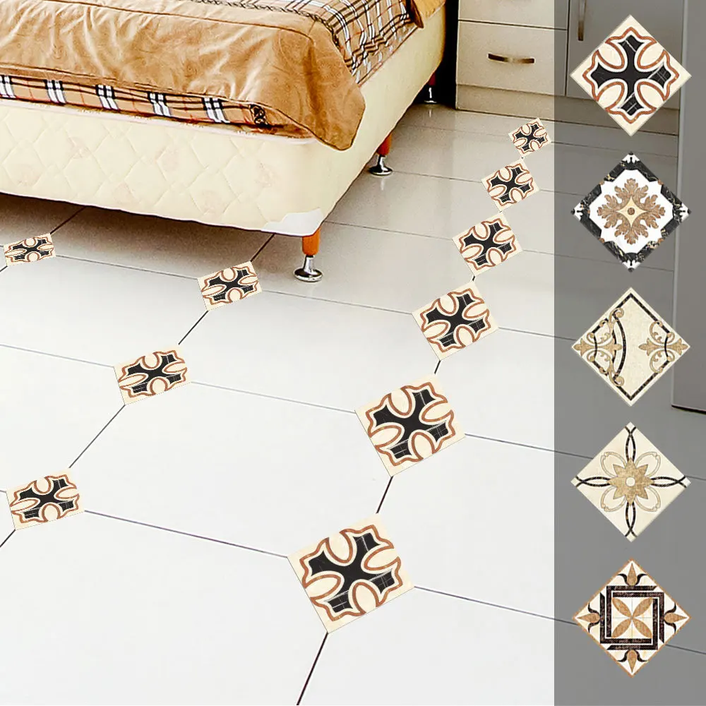 

10pcs Creative Tile Floor Diagonal Paste Floor Decoration Seam Paste PVC Waterproof and Wear-resistantSelf-adhesive Wall Sticker
