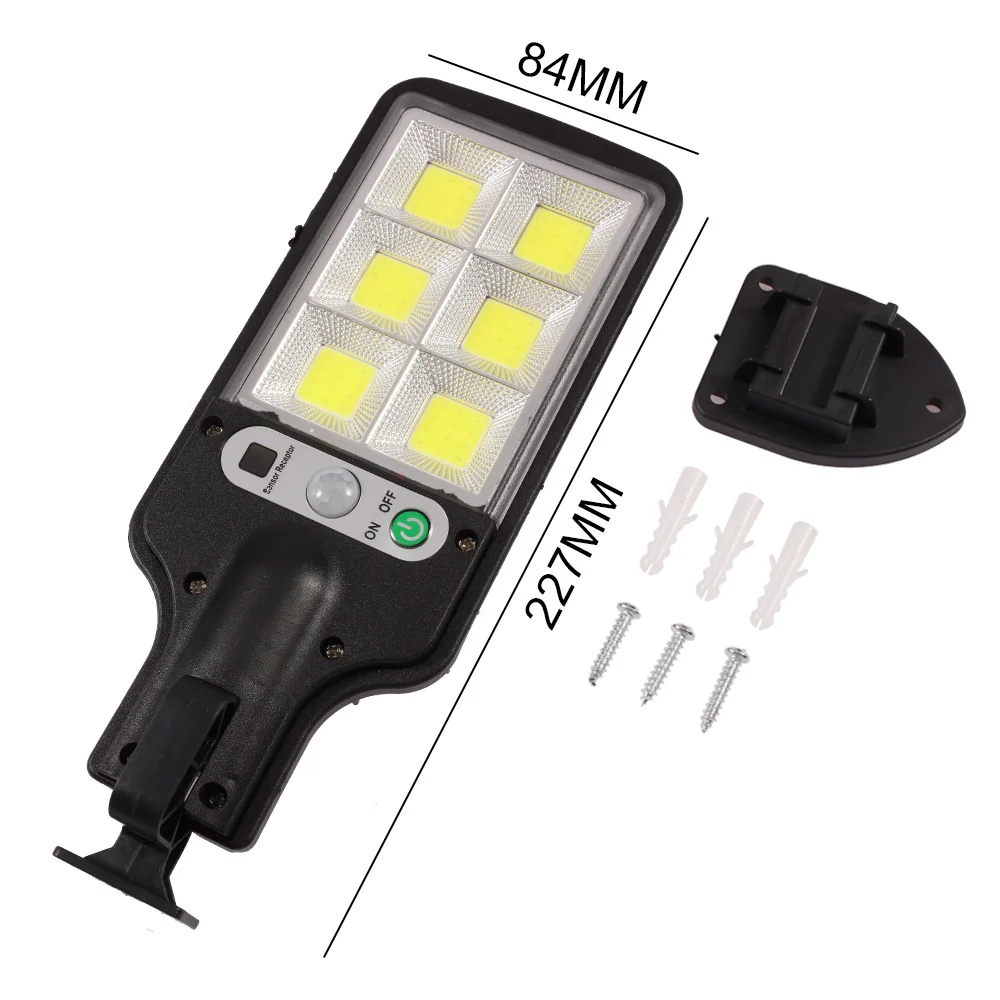 

Solar Powered Street Light LED Wall Lamp Human Body Induction Waterproof 3 Modes Street Lamp for Gardens Courtyards
