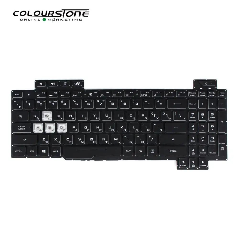 Laptop Keyboard ROG GL704 Strix SCAR RU with RGB Backlight spare parts | Компьютеры и офис