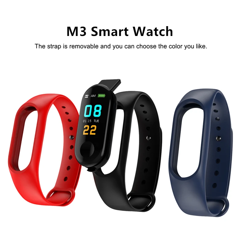 Смарт браслет M3 Smartband для фитнеса водонепроницаемый смарт с монитором кровяного