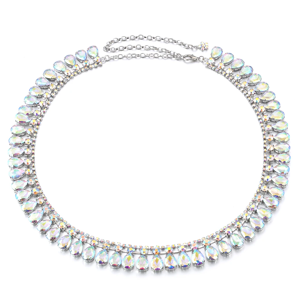 

Fashion Rhinestone/Beaded Thin Waist Chain Belts For Women Waistband