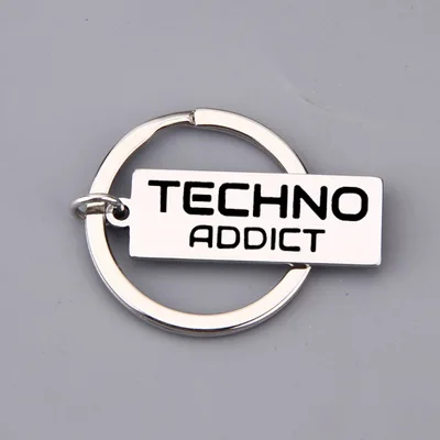 2 Брелок из нержавеющей стали с гравировкой Techno is my culture, высококачественный брелок для машины, сумки, ключей, подарок для женщин и мужчин, ювелирные изделия - Цвет: 2