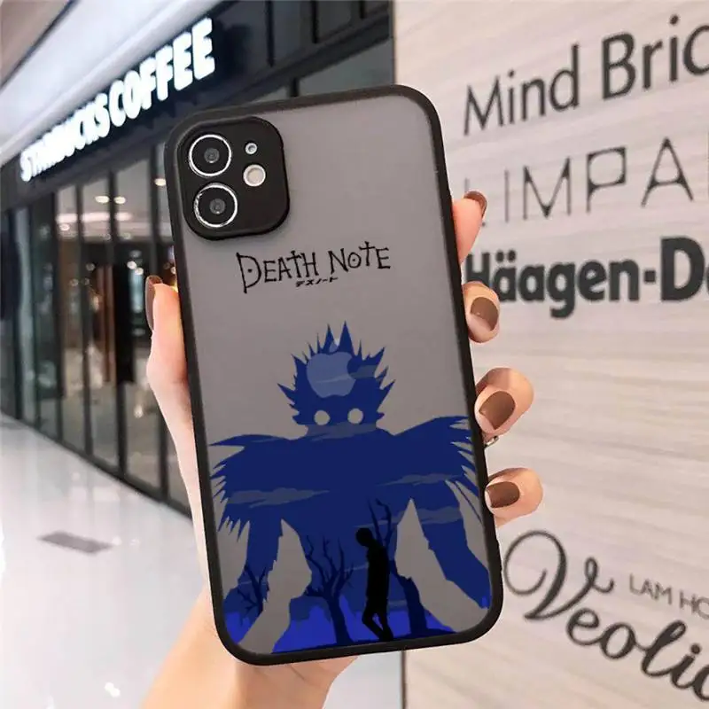 

death note Phone Case matte transparent black For iPhone 7 8 x xs xr 11 12 pro plus mini max Clear Funda