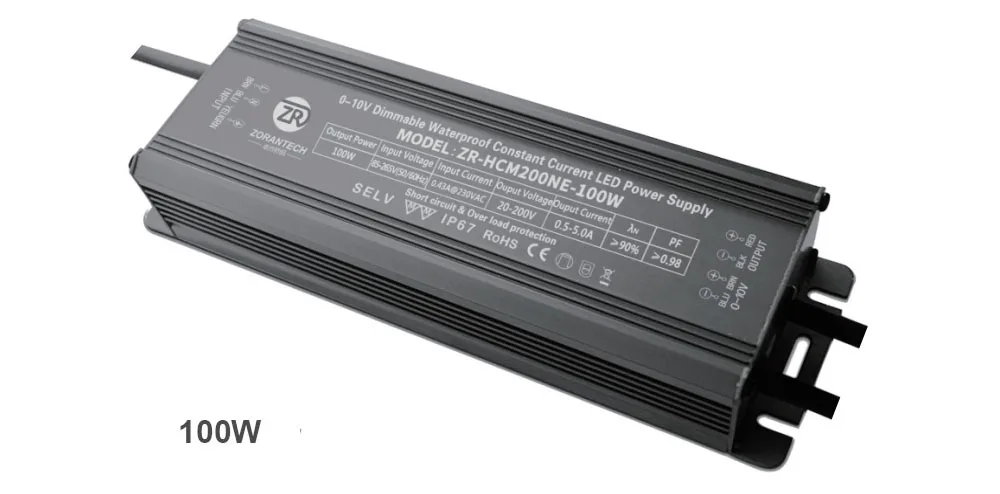 60W 100W 150W Водонепроницаемый Светодиодный драйвер 0-10V 4 в 1 Функция затемнения(1-10V или ШИМ или резистор) уличный трансформатор светильник