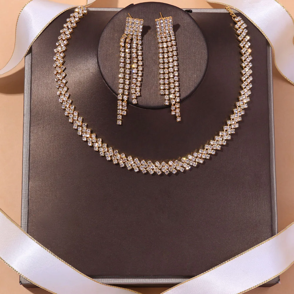 Набор серег-кисточек Stonefans для женщин простые модные ювелирные украшения с