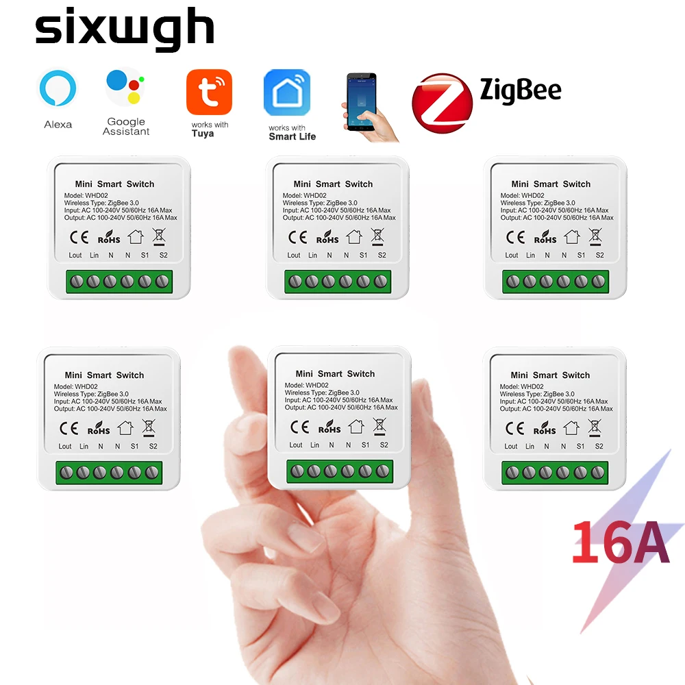 SIXWGH Zigbee переключатель мини 3 0 умный дистанционного Управление двухстороннее