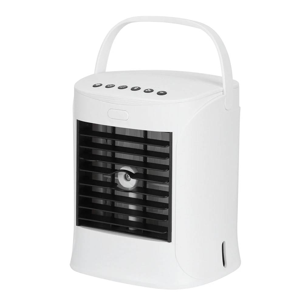 

USB Mini Air Conditioner Humidification Desktop Fan Air Cooler Built-In Speaker for Office Dorm