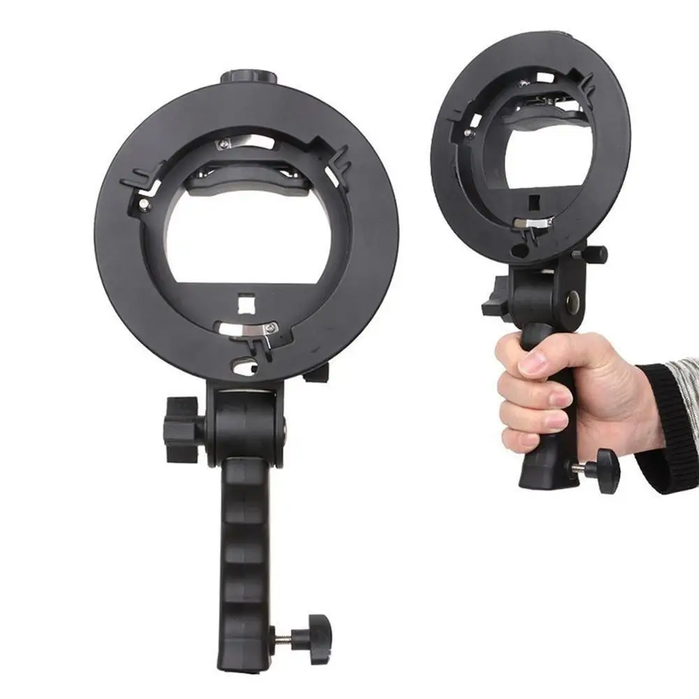 Handheld Grip S-Type Bracket Bowens S Mount Houder Voor Speedlite Flash Snoot Softbox Beauty Dish Portable