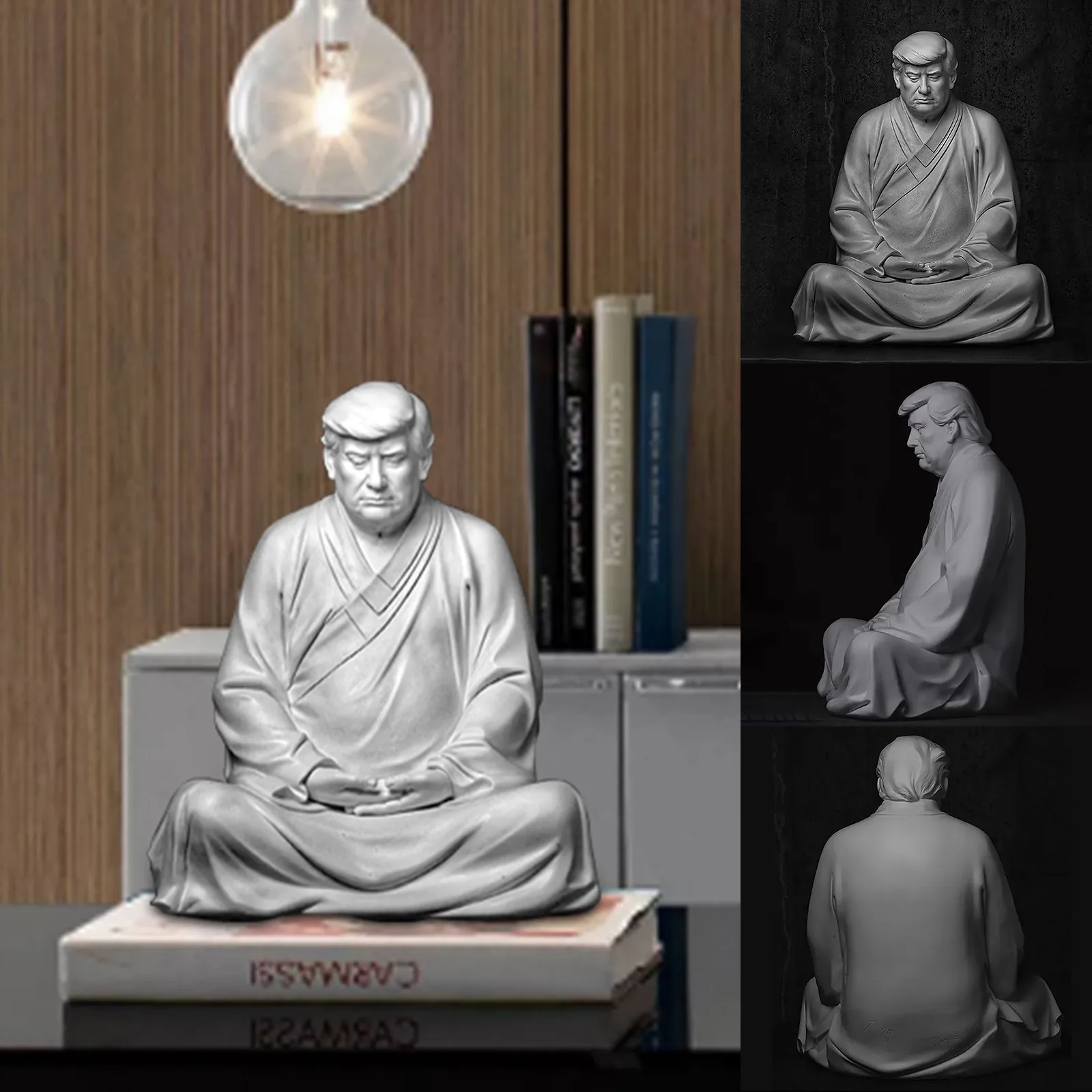 

Buddha Statue Of Trump Donald Resin Make Your Company Great Again Ever Donald President Buddha Of The West Home Decoration