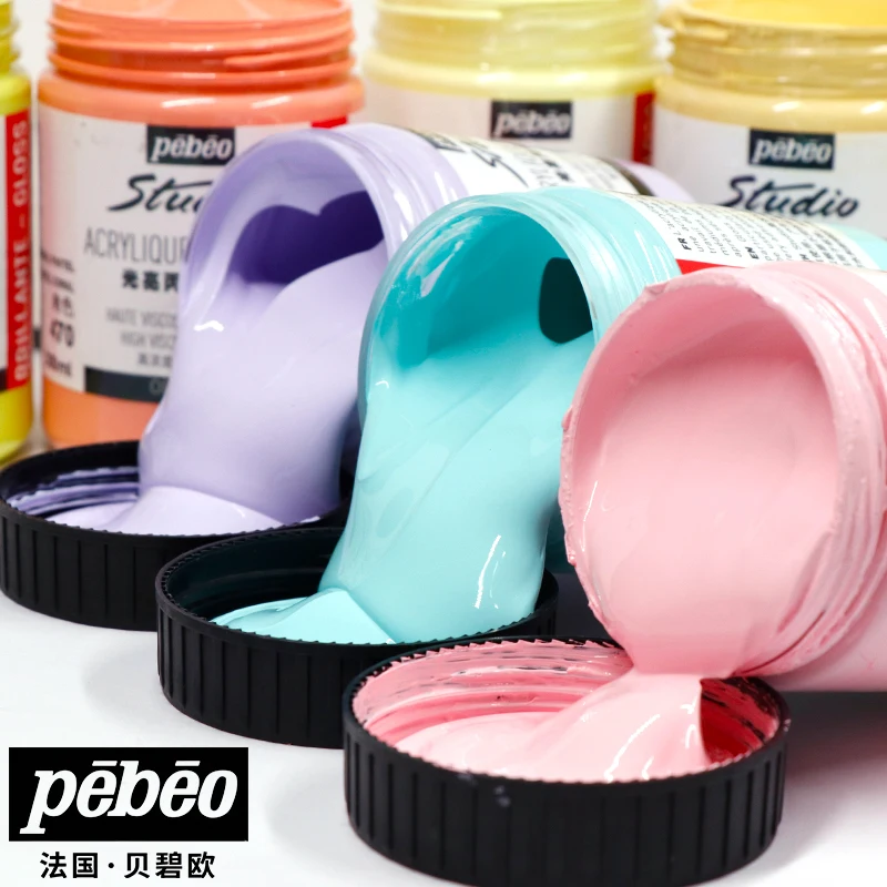 Pebeo 48Color Acrylic Paint Wall Waterproof Painting Hand-painted Dilute Pigment 300ml DIY Textile Paint School Drawing Supplies  - buy with discount