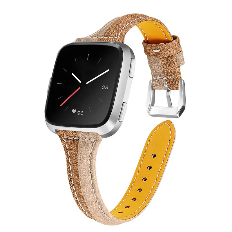 OULUCCI ремешок из натуральной кожи для Fitbit versa, ремешок на запястье браслет fit bit Lite Verse 2 Band аксессуары