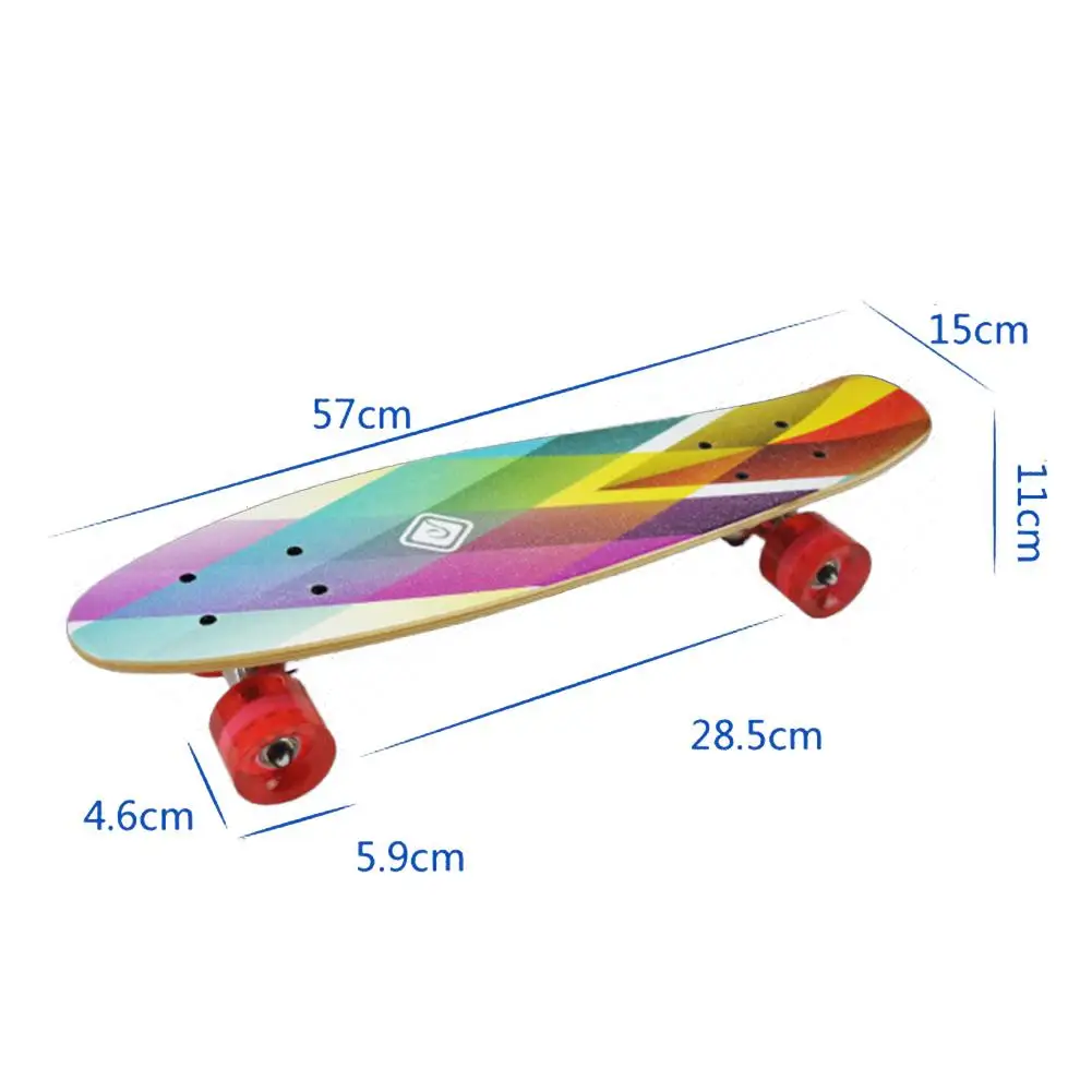 Скейтборд Pastel Mini 22 дюйма, круизер, Пенни борд, скейтборд, ретро Лонгборд, полный 7-слойный кленовый Scooer от AliExpress RU&CIS NEW