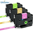 Unistar 3PK TZe-MQG35 TZe-MQP35 розовыйзолотойзеленый Fit PTouch Cube совместим с Brother Label Maker Tape TZe-MQ835