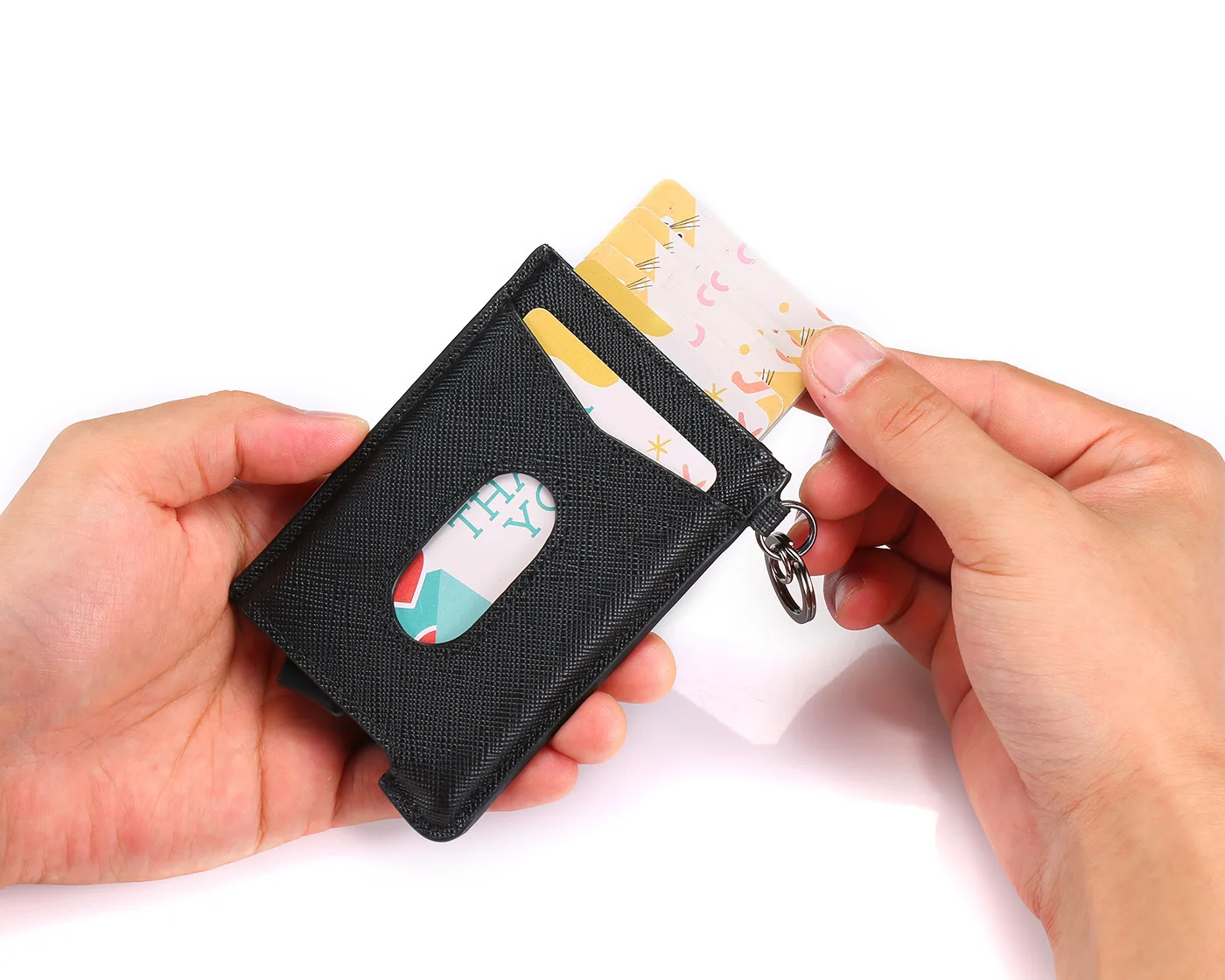 ZOVYVOL чехол для визиток из воловьей кожи, RFID смарт-держатель для карт, алюминиевая коробка, кошелек для карт, тонкий Противоугонный держатель для ID