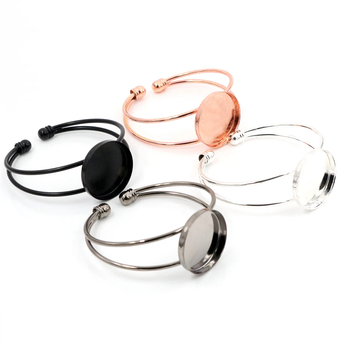 

Высокое качество 25 мм 4 цвета покрытый Браслет База Браслет пустые результаты лоток Безель Настройка Кабошон Камея