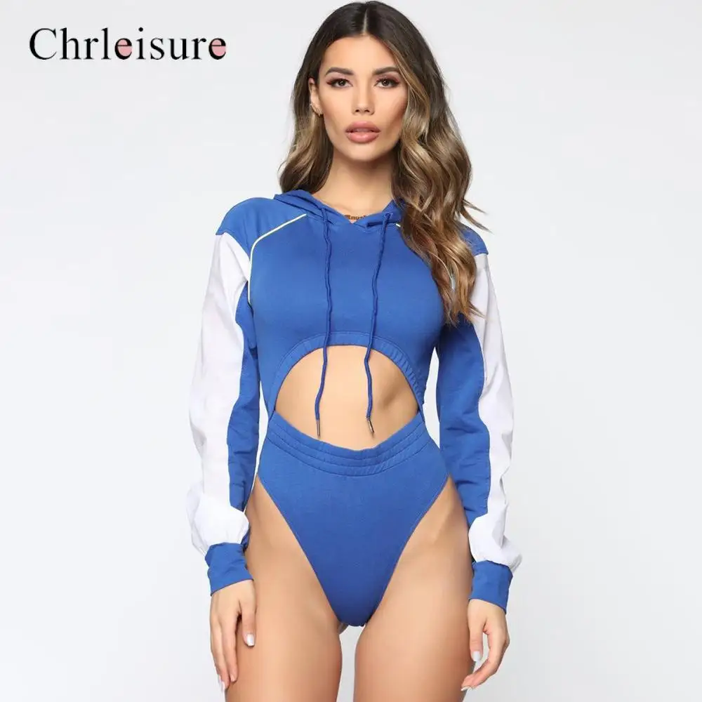 Осенний женский уплотненный комбинезон с длинным рукавом и капюшоном