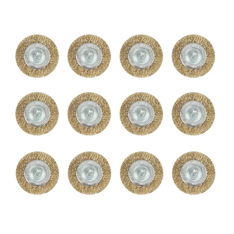 

12PCS Rod Diameter 6Mm Grinding Head With Handle Wire Wheel Derusting Electric Grinder Accessories