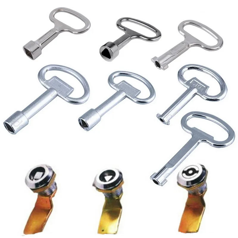 1Pc Universal Key Multifunction Wrench Metro Trains Key Lock Elevator Door Key Electric Cabinet Keys For Triangular Panel Lock