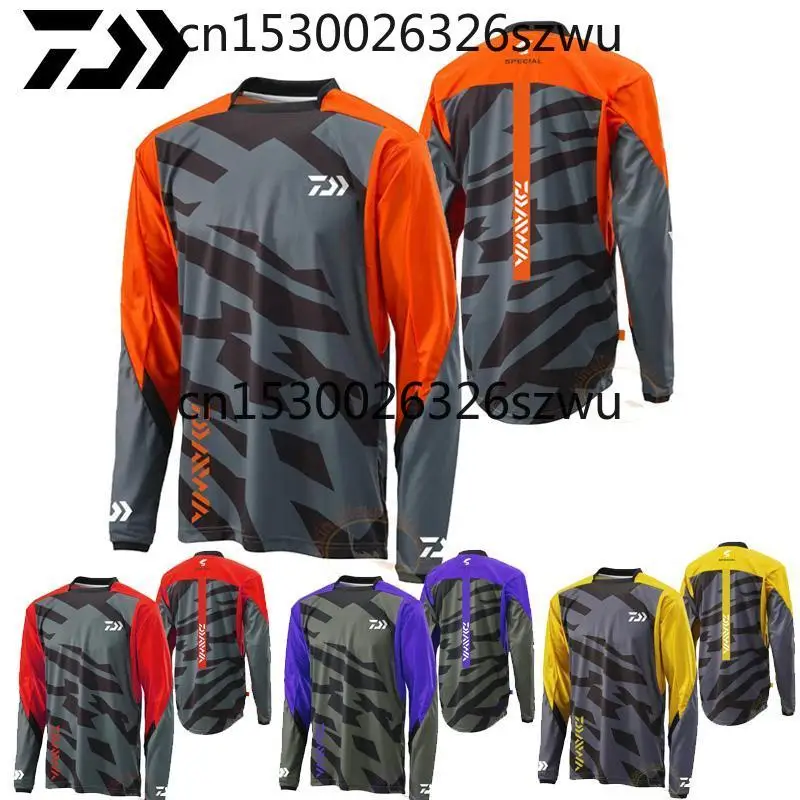 

2021 Daiwa Cycling Fishing Jerseys Anti-mosquito Quick Dry Fishing Sportswear Fishing Clothing Long Sleeve Anti-UV Autumn Shirt