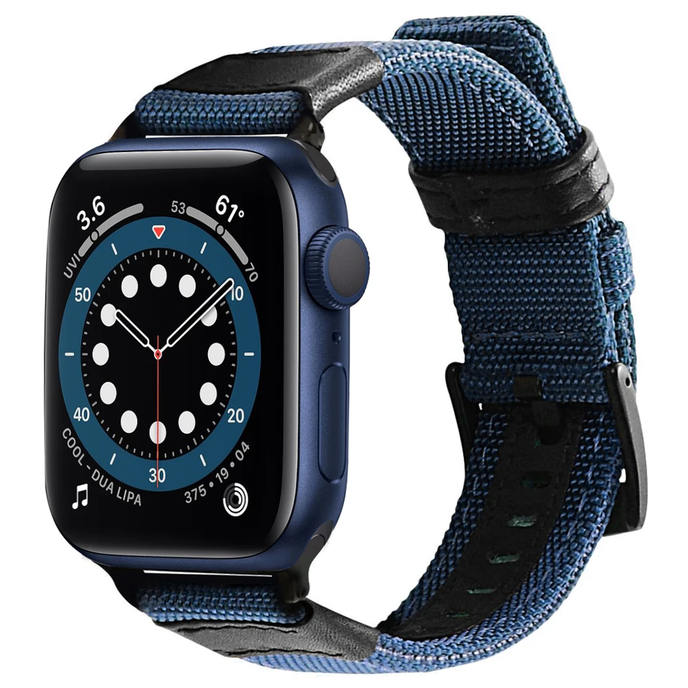 

Ремешок для Apple Watch band 44 мм 40 мм 42 мм 38 мм, сменный нейлоновый браслет для iWatch se Series 6 5 4 3 2 1