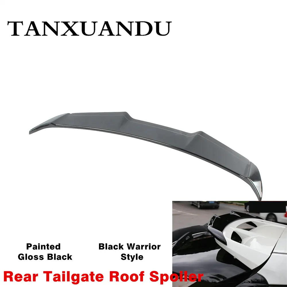 Черный воин стиль окрашенные задние Багажники багажник на крышу спойлер крыла