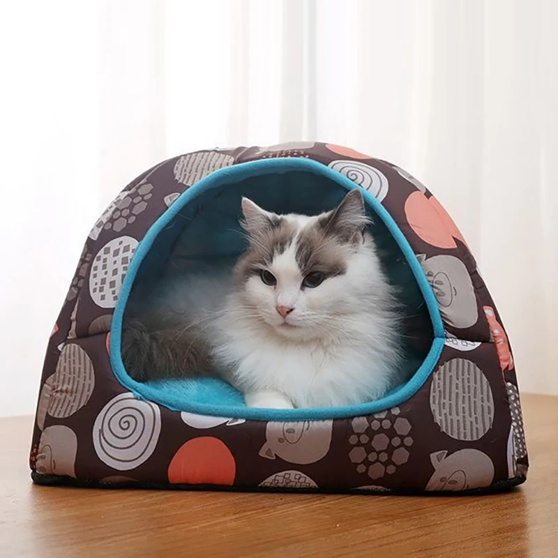 warm cat bed small dogs kittens house pet basket cushion cat sleeping pillow mat tent puppy lounger soft nest cave cats beds free global shipping