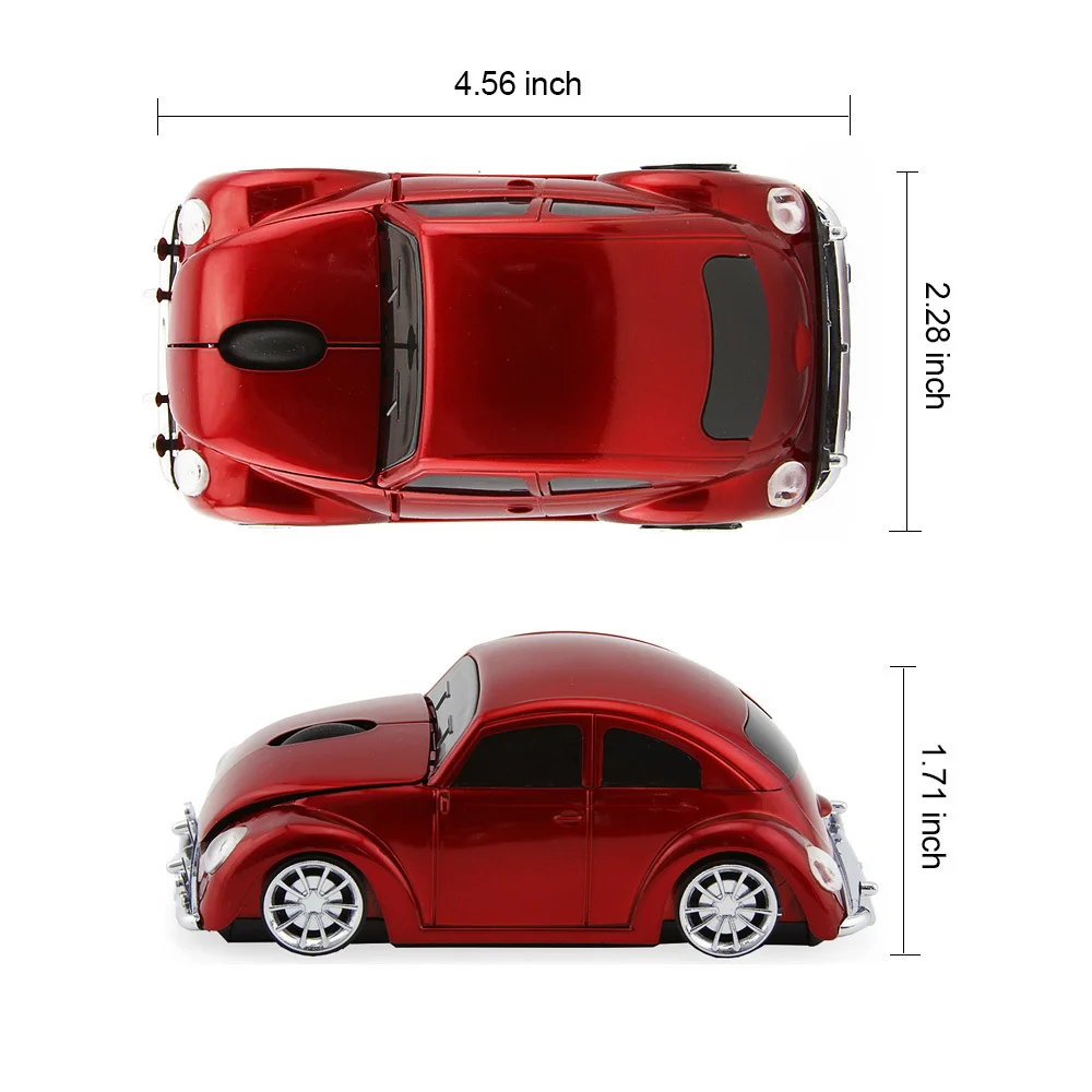 CHYI Милая Беспроводная 3d Компьютерная мышь для автомобиля Mini Usb оптическая VW Beetle Auto Mause Эргономичная Детская Подарочная компьютерная мышь для Mac ноутбука настольного компьютера