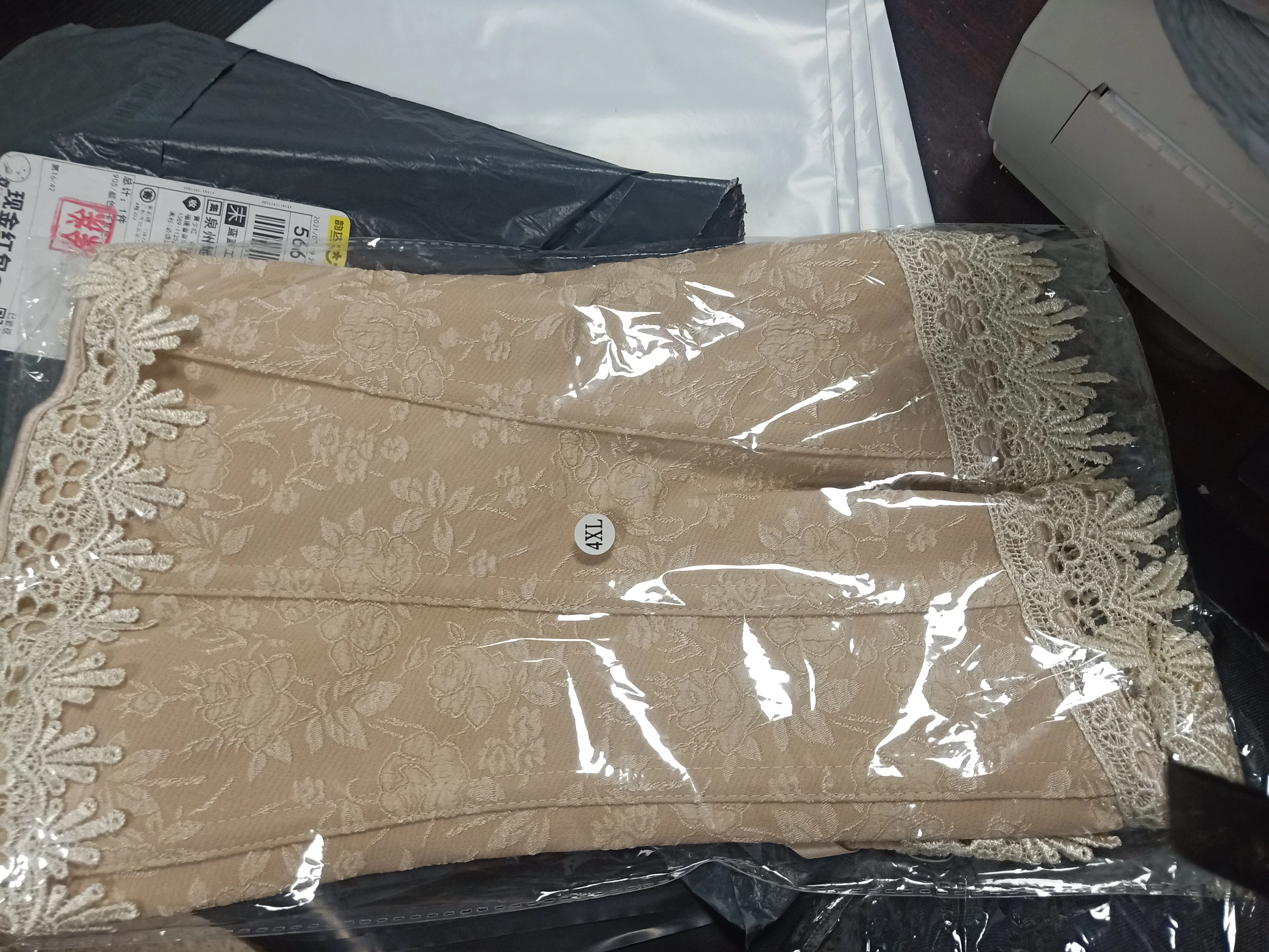 Розовый корсет со шнуровкой и косточками Карнавальная парча дышащий Коричный