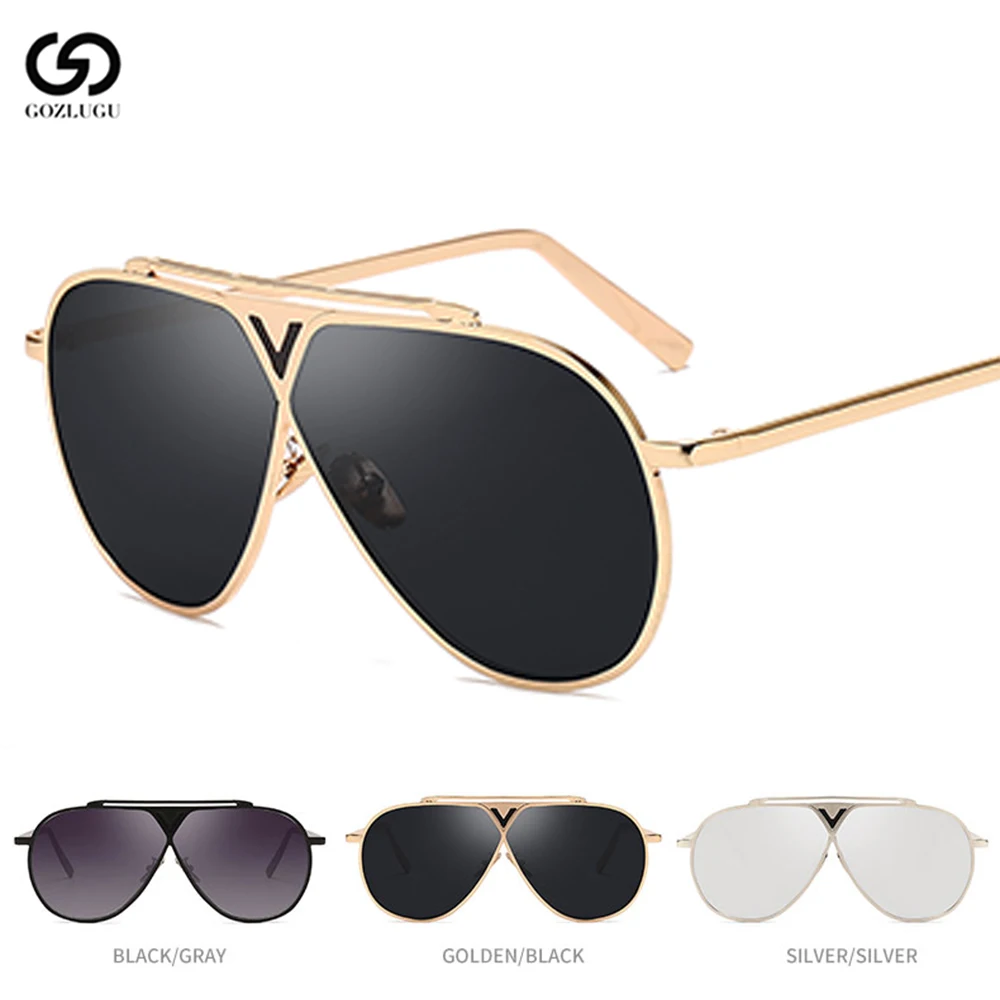 Солнцезащитные очки авиаторы GOZLUGU с круглыми зеркальными линзами 2019|Женские