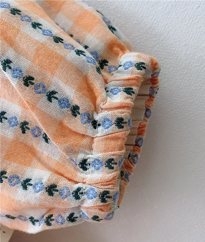 

2020 New Fashion Autumn Korean Infant Suit Toddler Girls Set Bloomer 2ps Boys Clothes Set Baby Clothing Plaid Full Sleeve Shirt