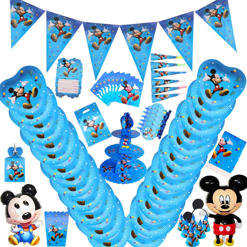 Микки Маус Felice Decorazioni Festa di Compleanno del Bambino Paglia Contenitore Caramella Palloncino Spille Sacch | Дом и сад