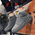 Мужские кроссовки с плюшевой подкладкой, черные повседневные ботинки, теплая спортивная обувь для бега, новинка зимнего сезона 2019