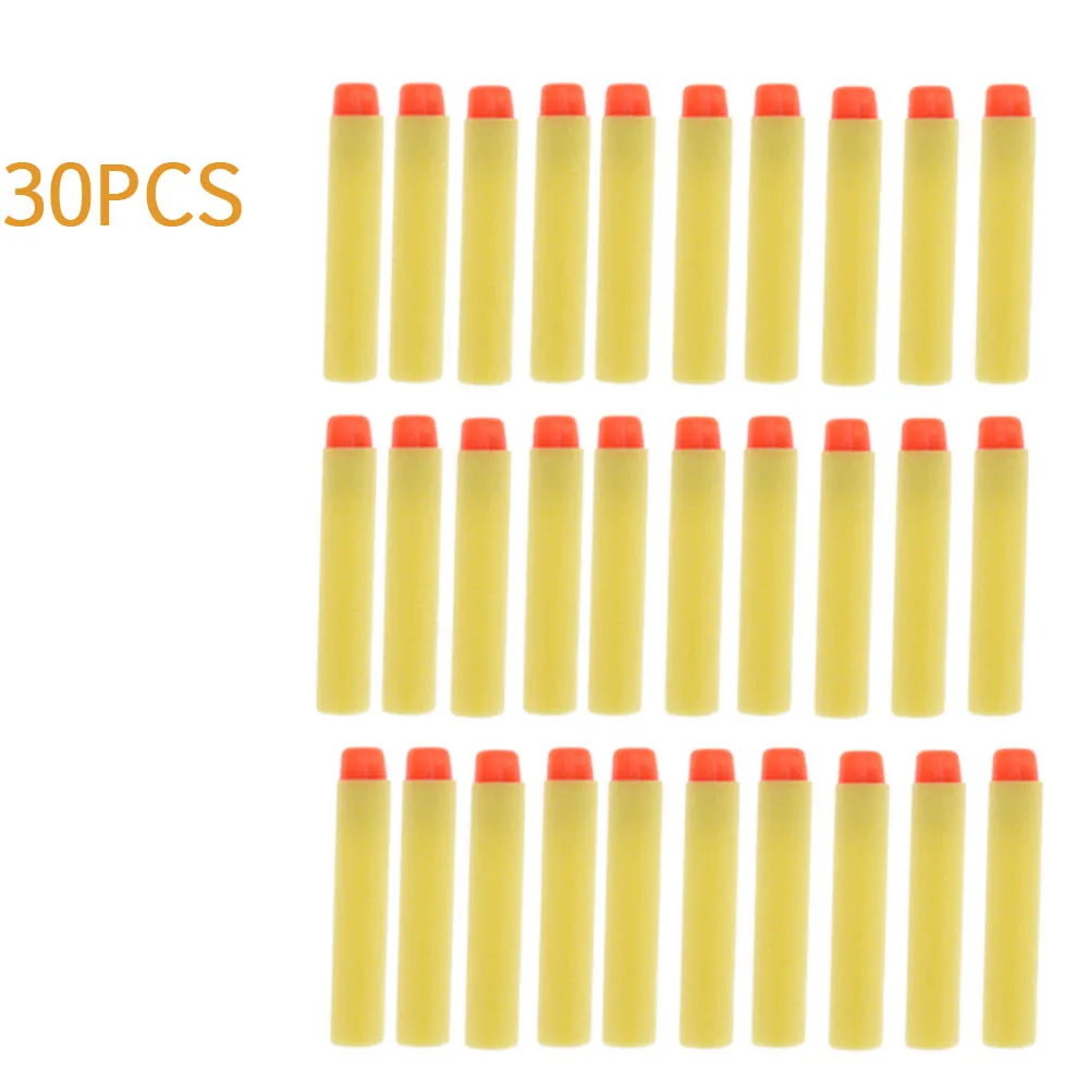 30Pcs-Yellow 30/50/100 шт. EVA мягкие пули для водомет Nerf Darts дырочку головы 7,2 см заправка игрушка дартс пистолет пули для настрйки серии Бластеры - Цвет: 30Pcs-Yellow