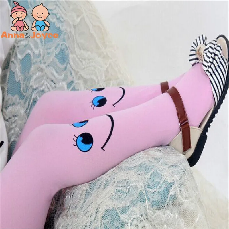 5 шт./лот детские бархатные колготки со смайликом для девочек на весну и осень