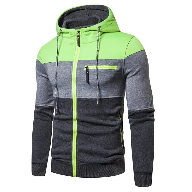 NEGIZBER мужские толстовки Модные Лоскутные облегающие худи Мужская одежда