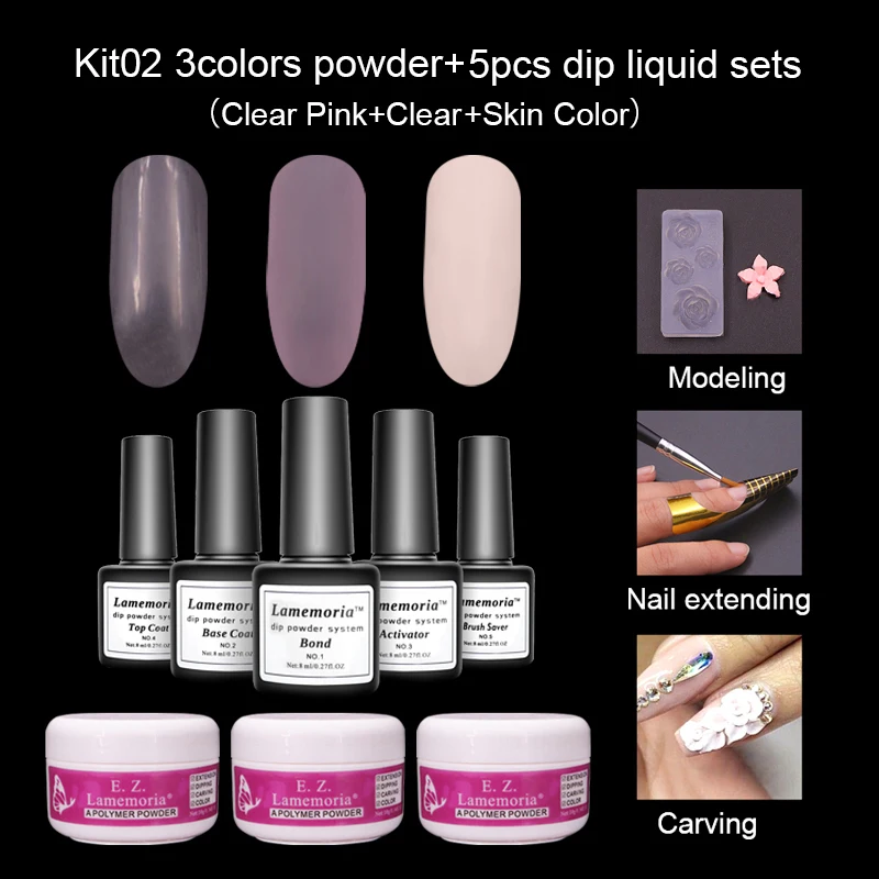 Набор ламамории набор блестящих пудр для ногтей градиентных цветной